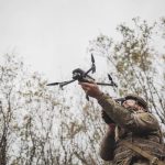 Запуск розвідувального дрона